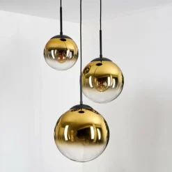 Gastor Suspension, Boule lumineuse 30 cm Or, Clair, 3 lumières