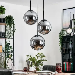 Gastor Suspension, Boule lumineuse 30 cm Fumé, 3 lumières