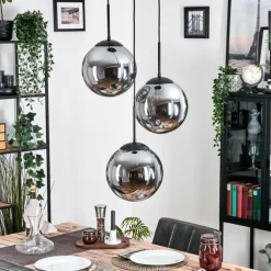 Gastor Suspension, Boule lumineuse 30 cm Fumé, 3 lumières