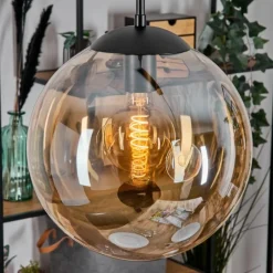 Gastor Suspension, Boule lumineuse Noir, 2 lumières