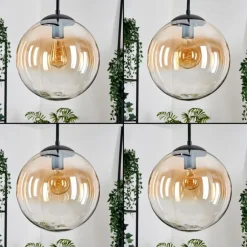 Gastor Suspension, Boule lumineuse Noir, 2 lumières
