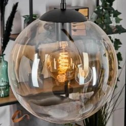 Gastor Suspension, Boule lumineuse Noir, 2 lumières