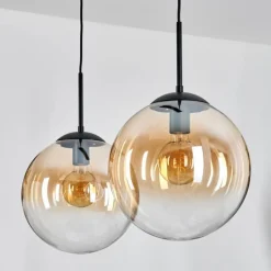 Gastor Suspension, Boule lumineuse Noir, 2 lumières