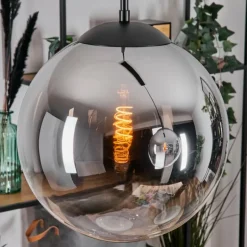 Gastor Suspension, Boule lumineuse Noir, 2 lumières