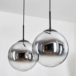 Gastor Suspension, Boule lumineuse Noir, 2 lumières