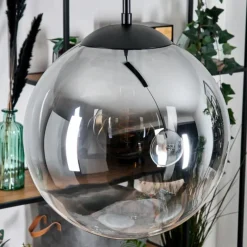 Gastor Suspension, Boule lumineuse Noir, 2 lumières