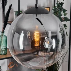 Gastor Suspension, Boule lumineuse Noir, 2 lumières