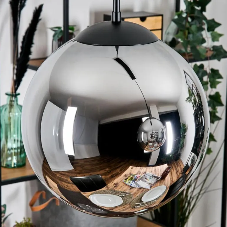 Gastor Suspension, Boule lumineuse, Suspension Noir, 2 lumières
