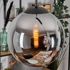 Gastor Suspension, Boule lumineuse, Suspension Noir, 2 lumières