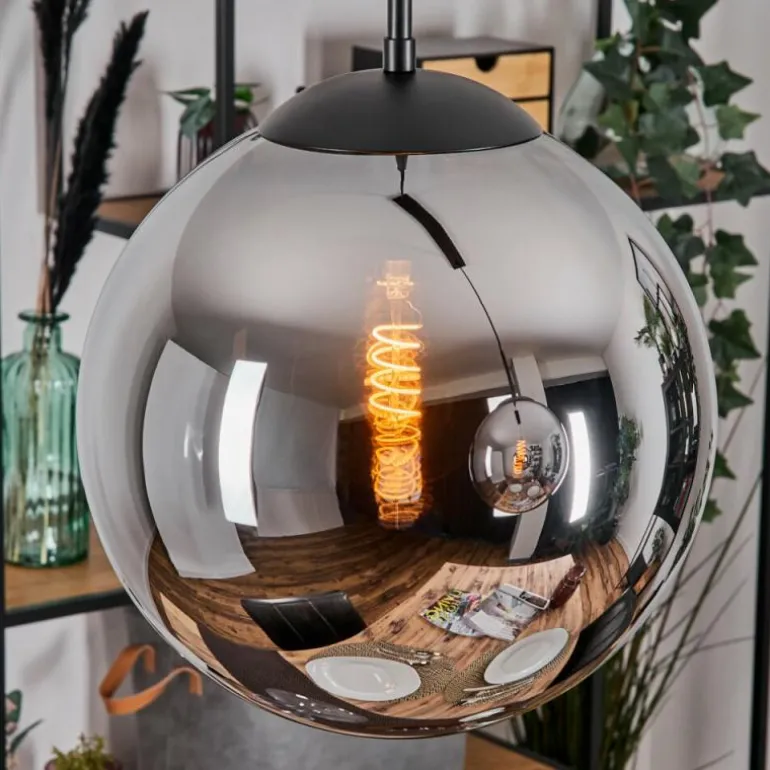 Gastor Suspension, Boule lumineuse, Suspension Noir, 2 lumières