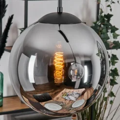 Gastor Suspension, Boule lumineuse, Suspension Noir, 2 lumières