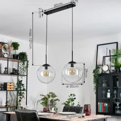 Gastor Suspension, Boule lumineuse, Suspension Clair, 2 lumières