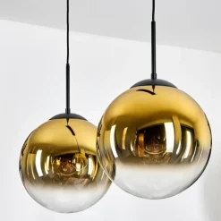 Gastor Suspension, Boule lumineuse, Suspension Or, Clair, 2 lumières