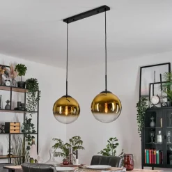 Gastor Suspension, Boule lumineuse, Suspension Or, Clair, 2 lumières