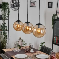 Gastor Suspension, Boule lumineuse, Suspension Ambre, 3 lumières
