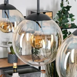 Gastor Suspension, Boule lumineuse, Suspension Ambre, Clair, 3 lumières