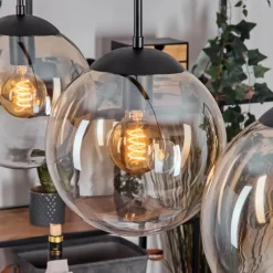Gastor Suspension, Boule lumineuse, Suspension Ambre, Clair, 3 lumières