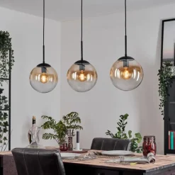 Gastor Suspension, Boule lumineuse, Suspension Ambre, Clair, 3 lumières