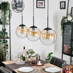 Gastor Suspension, Boule lumineuse, Suspension Ambre, Clair, 3 lumières