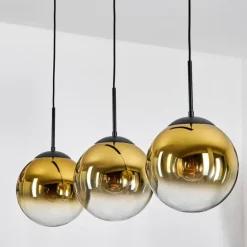 Gastor Suspension, Boule lumineuse, Suspension Or, Clair, 3 lumières