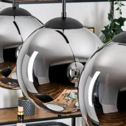 Gastor Suspension, Boule lumineuse, Suspension Chrome, Fumé, 3 lumières