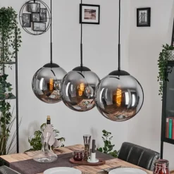 Gastor Suspension, Boule lumineuse, Suspension Fumé, 3 lumières