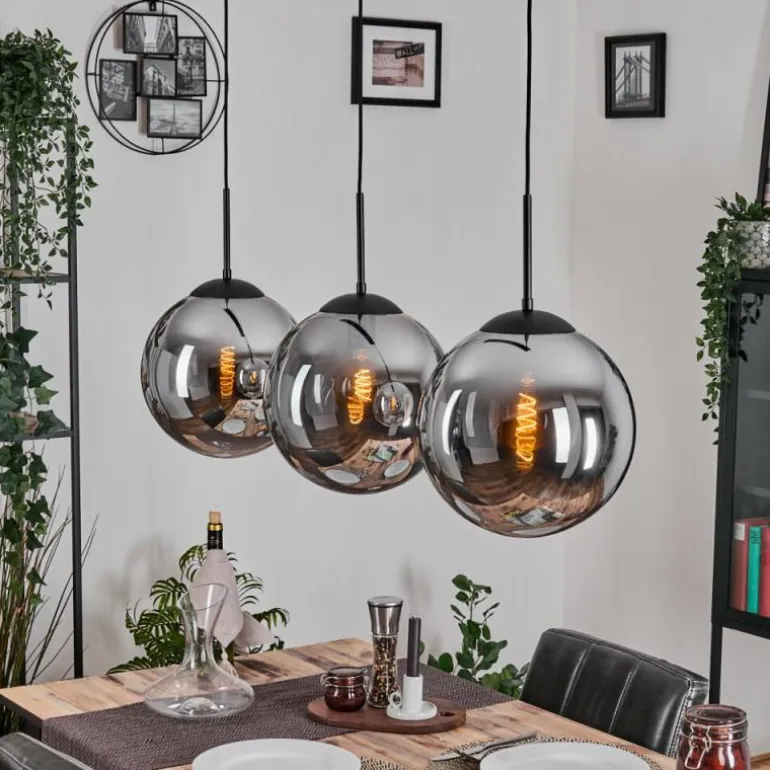 Gastor Suspension, Boule lumineuse, Suspension Fumé, 3 lumières