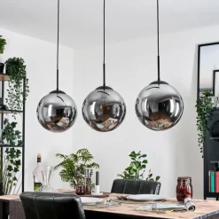 Gastor Suspension, Boule lumineuse, Suspension Fumé, 3 lumières