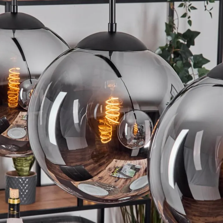 Gastor Suspension, Boule lumineuse, Suspension Fumé, 3 lumières