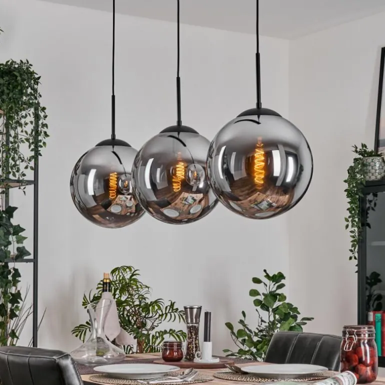 Gastor Suspension, Boule lumineuse, Suspension Fumé, 3 lumières
