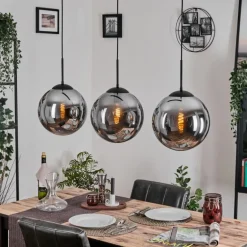 Gastor Suspension, Boule lumineuse, Suspension Fumé, 3 lumières