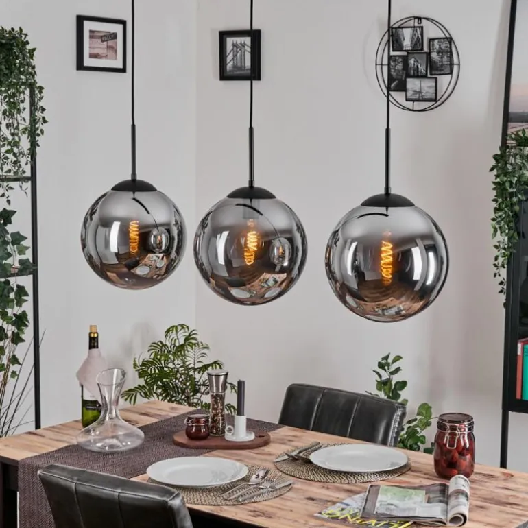 Gastor Suspension, Boule lumineuse, Suspension Fumé, 3 lumières