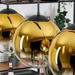 Gastor Suspension, Boule lumineuse, Suspension Or, Clair, 3 lumières