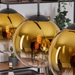 Gastor Suspension, Boule lumineuse, Suspension Or, Clair, 3 lumières