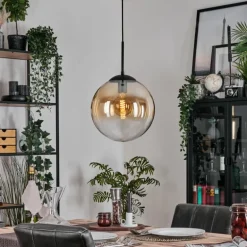 Gastor Suspension, Boule lumineuse, Suspension Ambre, Clair, 1 lumière