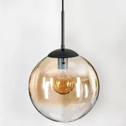Gastor Suspension, Boule lumineuse, Suspension Ambre, Clair, 1 lumière