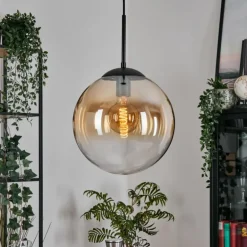 Gastor Suspension, Boule lumineuse, Suspension Ambre, Clair, 1 lumière