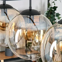 Gastor Suspension, Boule lumineuse, Suspension Ambre, Clair, 3 lumières