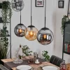 Gastor Suspension, Boule lumineuse, Suspension Ambre, Fumé, 3 lumières