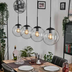 Gastor Suspension, Boule lumineuse, Suspension Clair, 4 lumières