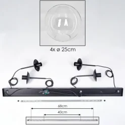 Gastor Suspension, Boule lumineuse, Suspension Clair, 4 lumières