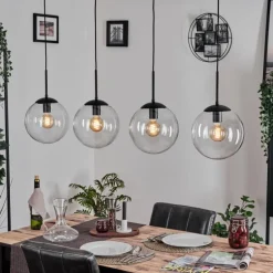 Gastor Suspension, Boule lumineuse, Suspension Clair, 4 lumières