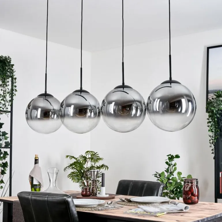 Gastor Suspension, Boule lumineuse, Suspension Clair, Fumé, 4 lumières
