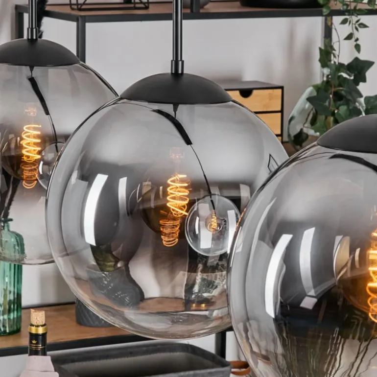 Gastor Suspension, Boule lumineuse, Suspension Clair, Fumé, 4 lumières