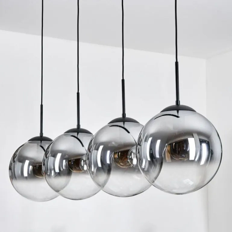 Gastor Suspension, Boule lumineuse, Suspension Clair, Fumé, 4 lumières