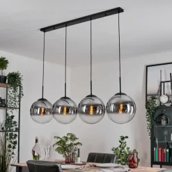 Gastor Suspension, Boule lumineuse, Suspension Clair, Fumé, 4 lumières