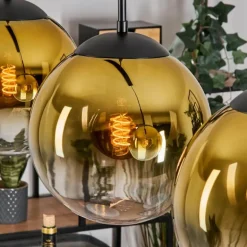 Gastor Suspension, Boule lumineuse, Suspension Or, Clair, 4 lumières