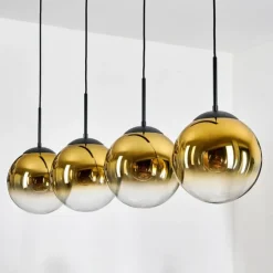 Gastor Suspension, Boule lumineuse, Suspension Or, Clair, 4 lumières
