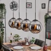 Gastor Suspension, Boule lumineuse, Suspension Chrome, Fumé, 4 lumières