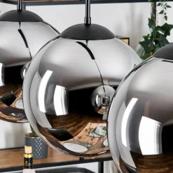 Gastor Suspension, Boule lumineuse, Suspension Chrome, Fumé, 4 lumières